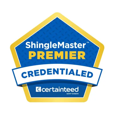 CertainTeed ShingleMaster Premier Credentialed badge