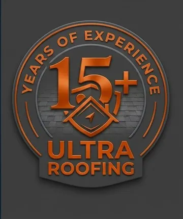 Ultra Roofing 15+ years of experience badge